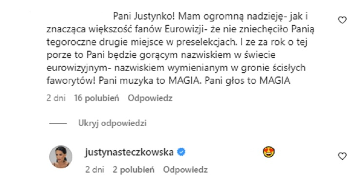 Justyna Steczkowska zabraa gos w sprawie startu w przyszych preselekcjach do Eurowizji! Wymowny komentarz 