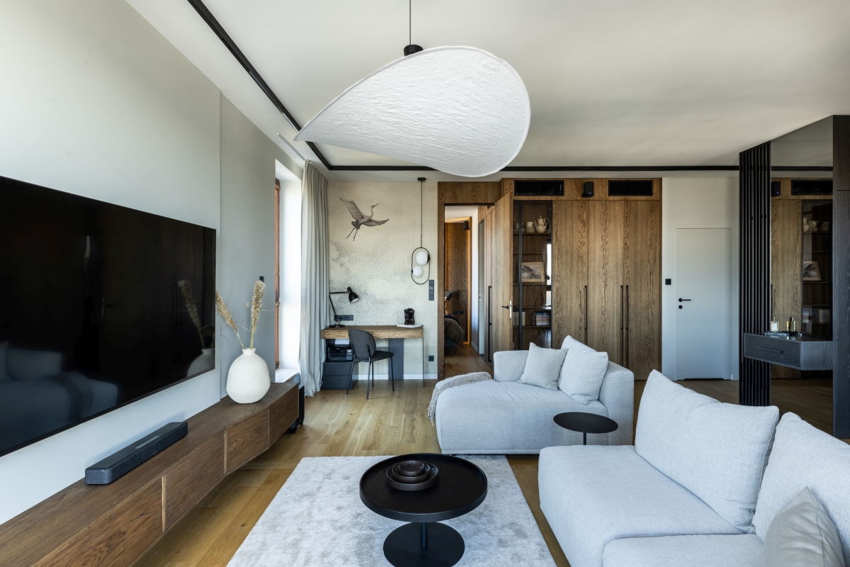Apartament w Gdyni w Sea Towers, projekt: masz.design, fot. Adam Burdyło